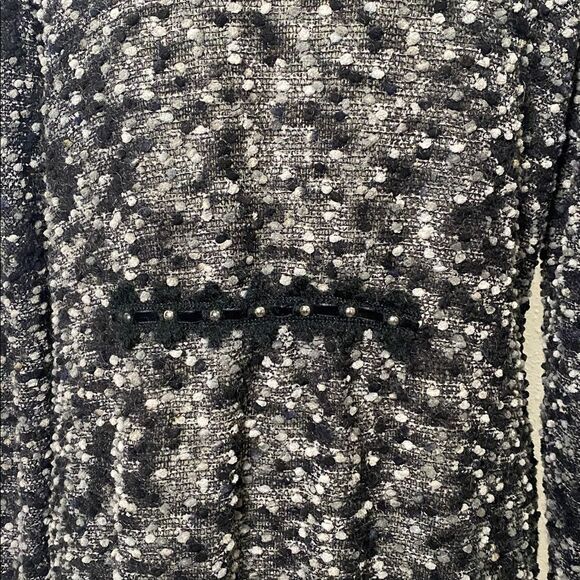 Conrad C Collection Wool Blend Chunky Knit Ruffle Collar Cardigan Women's Size M - Picture 9 of 14